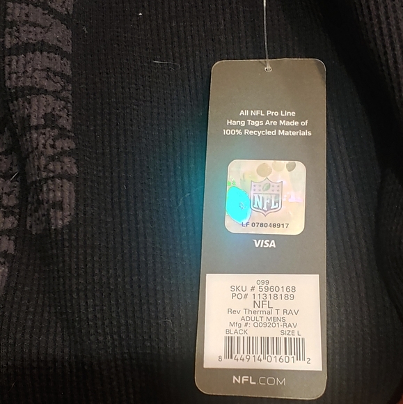 NWT NFL Raven's Reversible Thermal - Picture 11 of 11